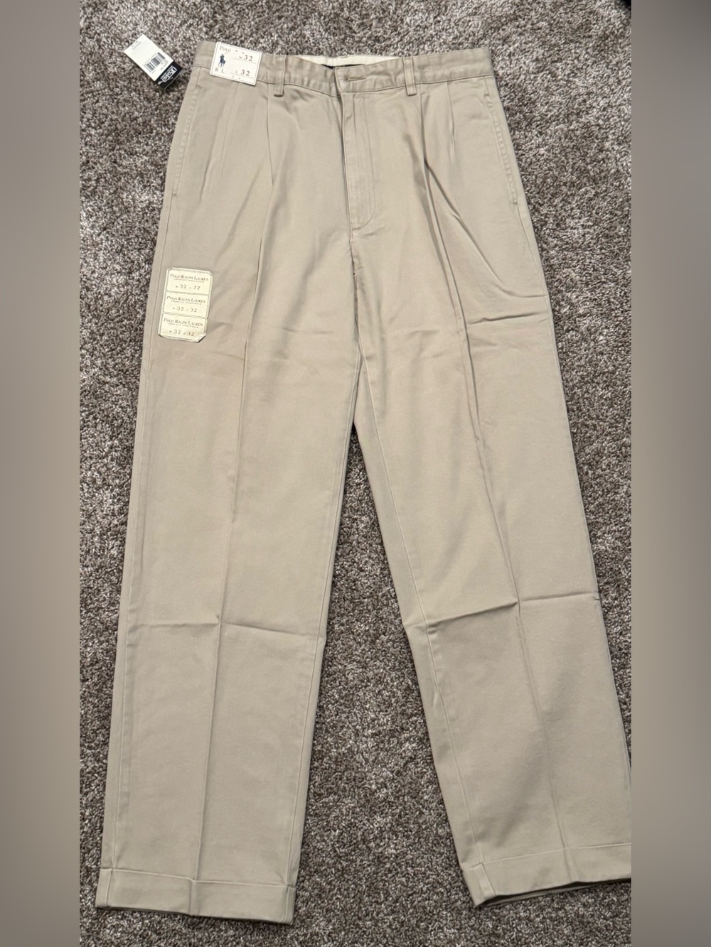 Men's Classic Pleated Chino Hammond Pants - Khaki